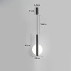 Minimal Aluminum Cylinder Pendant Light Axloren – Detail View