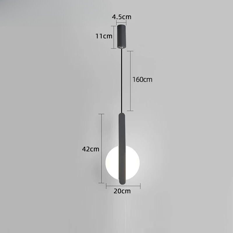 Minimal Aluminum Cylinder Pendant Light Axloren – Detail View