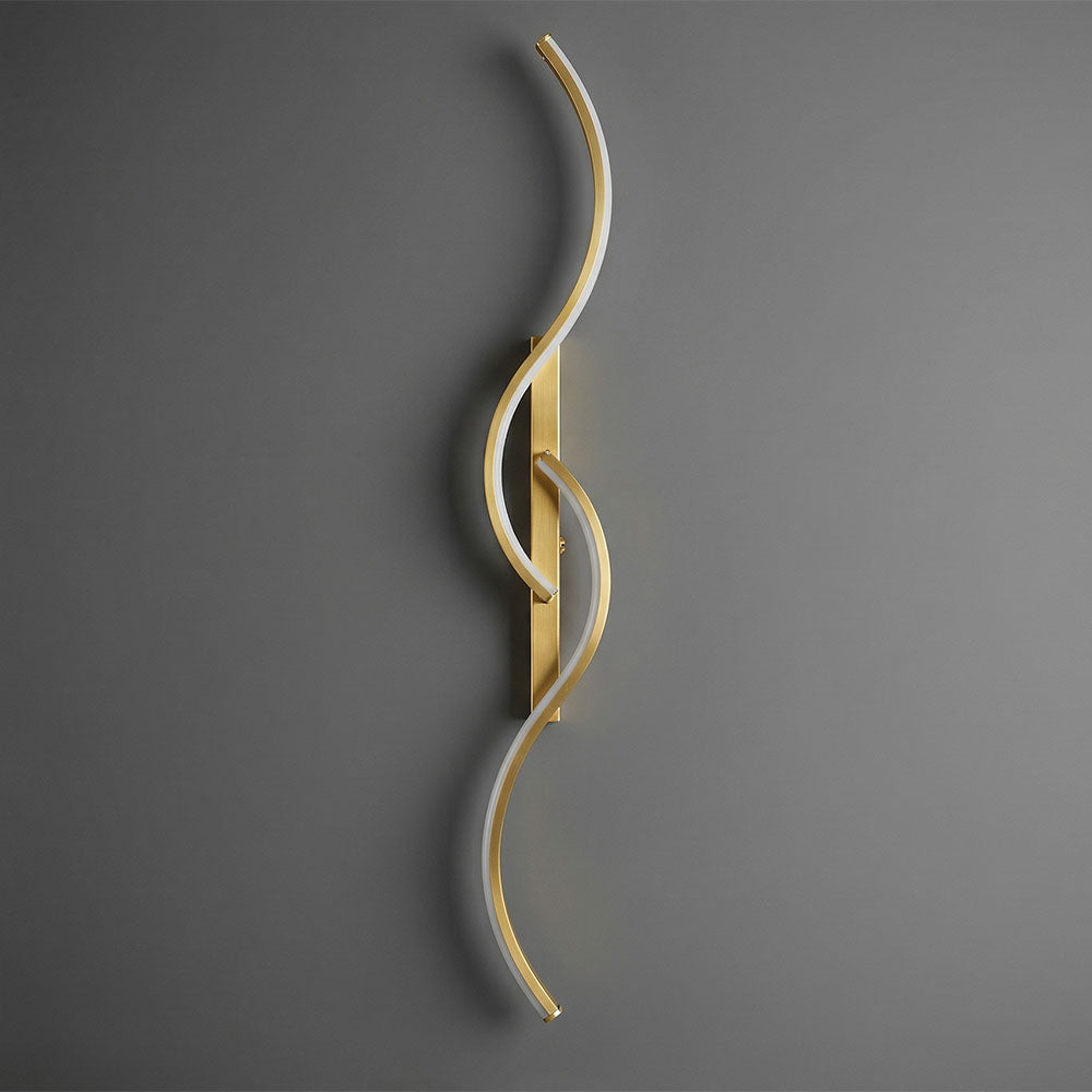 Serpentine Wave Aluminum LED Wall Sconce Aspira – Product Detail 9