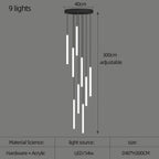 Slim LED Cylinder Tube Pendant Cluster – Graviton – Product Detail 11