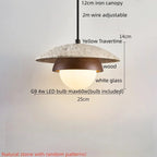 Petravo Travertine Dome Pendant - Dimensions and Materials