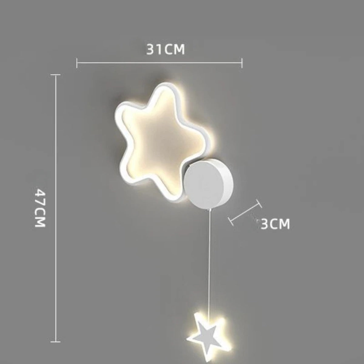 Cloud & Star LED Wall Sconce – Beloria – Product Detail 11