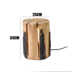 Faux-Wood Tree Stump Outdoor Landscape Light – Formeth – Medium Ø25 x H33cm
