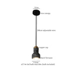 Wabi-Sabi Terrazzo Pendant Light Forvalia – Black Terrazzo, dimensions
