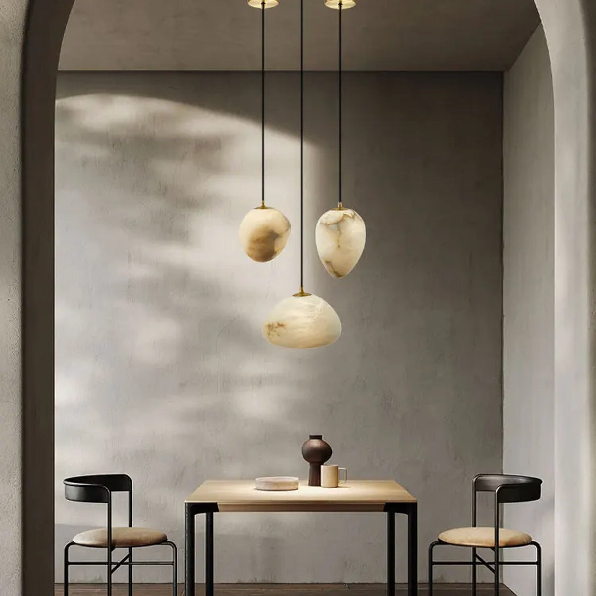 Alabaster Pebble Pendant & Wall Light – Praxon – Hero Shot