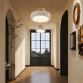 Natural Travertine Flush-Mount Ceiling Light Petrano – Hero Shot