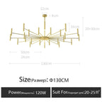 Nordic Gold Geometric Chandelier Larneth – Product Detail 8