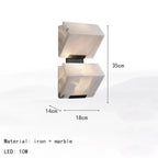 Alabaster Chevron Wall Sconce – Aelvion – Product Detail 8
