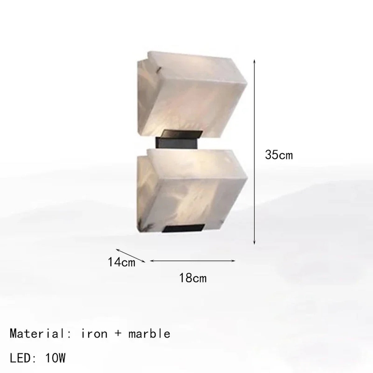 Alabaster Chevron Wall Sconce – Aelvion – Product Detail 8