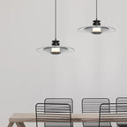 Eloquen Flying Saucer Pendant – Smoked Grey, dining room lifestyle 2