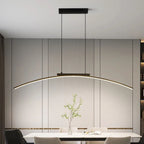 Architectural Gold Arc Pendant Light Curvanth – Hero Shot