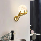 Gold Hand Moon Globe Wall Sconce – Velantro – Hero Shot