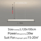 Linexa LED Bar Pendant Light – White, 120cm