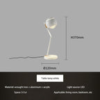 Sculptural Orb Table Lamp Ornaxis — white finish, dimensions