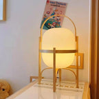 Warm Geometric Modern Table Lamp Zenova – Lifestyle View 4