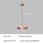 Scalloped Glass Flower Pendant Light Florivex – Product Detail 8