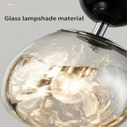 Beaded Chain Glass Globe Pendant Centralis — glass shade detail