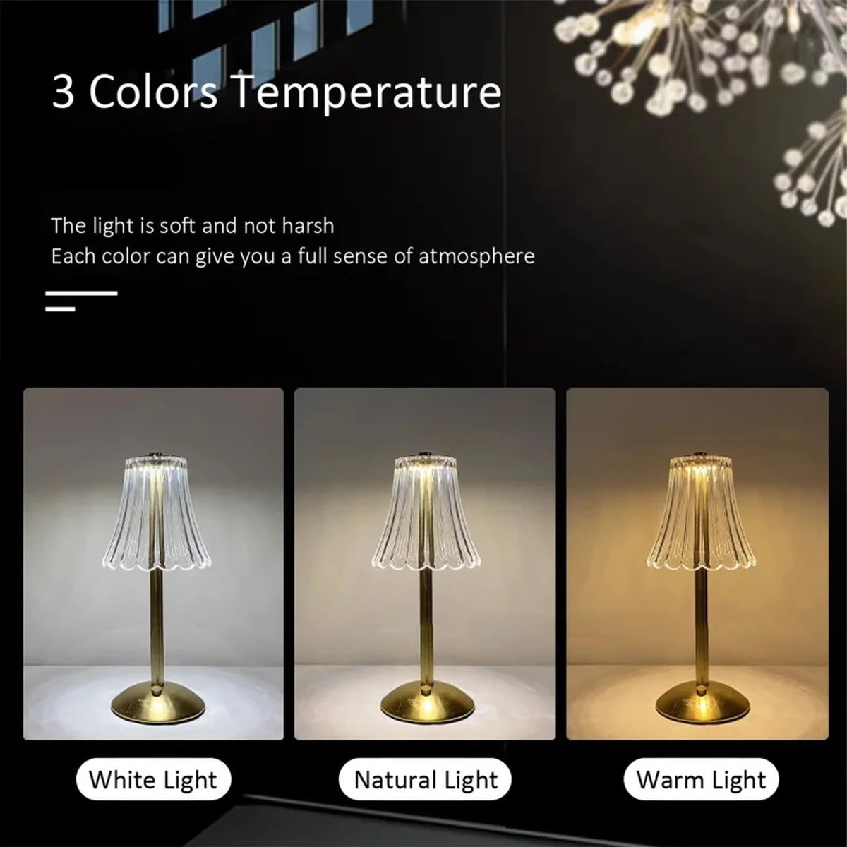 Fluted Glass Rod Shade Cordless Table Lamp – Fevorn – Lifestyle View 3