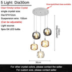 Crystalline Cascade Pendant Light Harvix – Product Detail 8