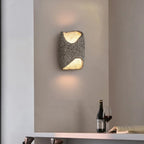 Carved Diagonal Aperture Stone Wall Sconce – Ioluxen – Lifestyle View 3