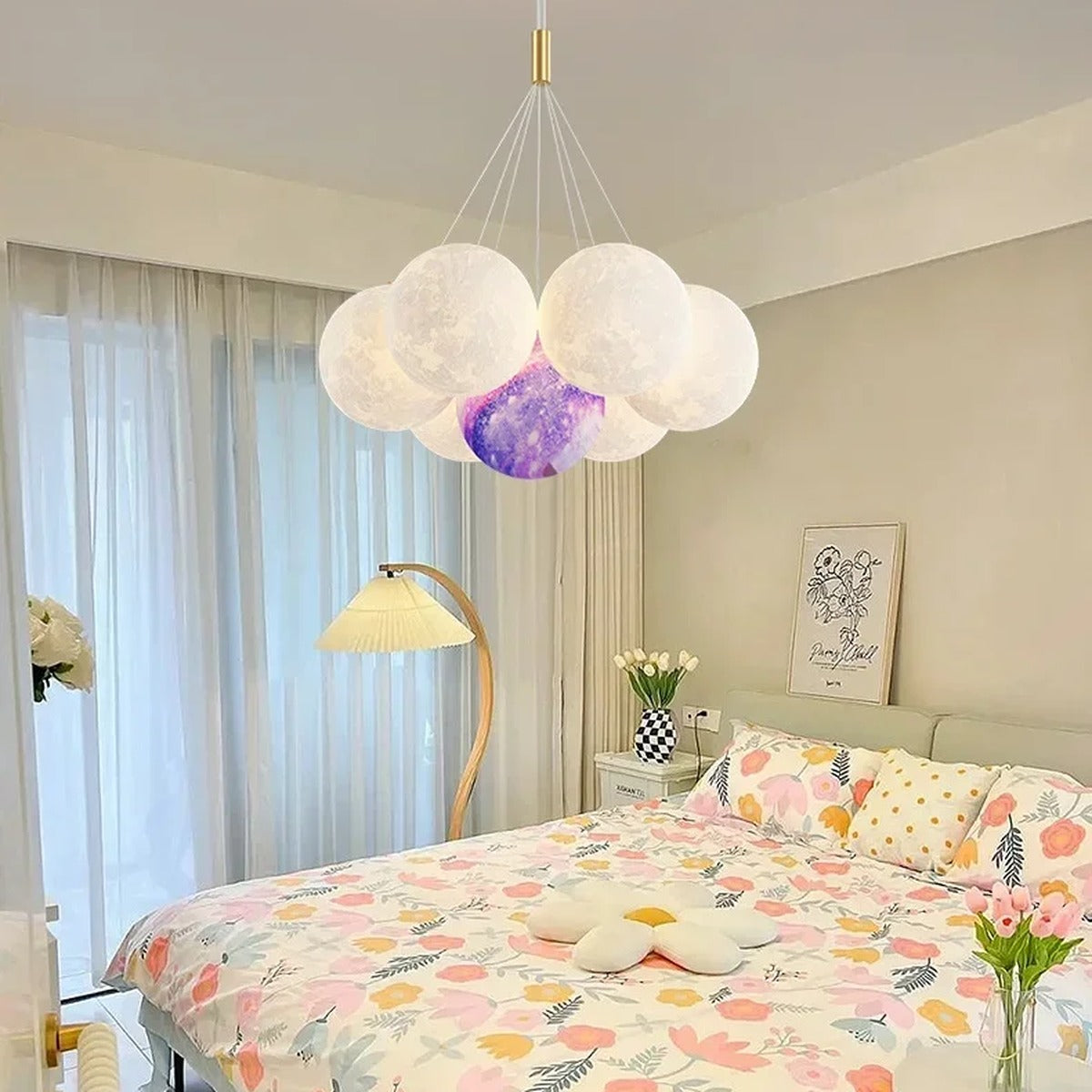 Floating Glass Gold Chandelier Praivelle – Product Detail 6