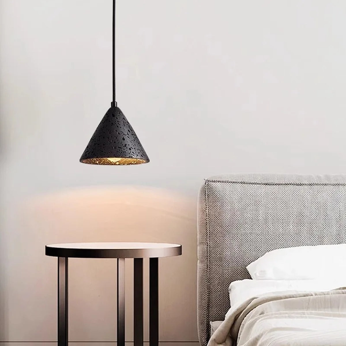 Volcanic Stone Cone Pendant Light – Vestron – Lifestyle View 4