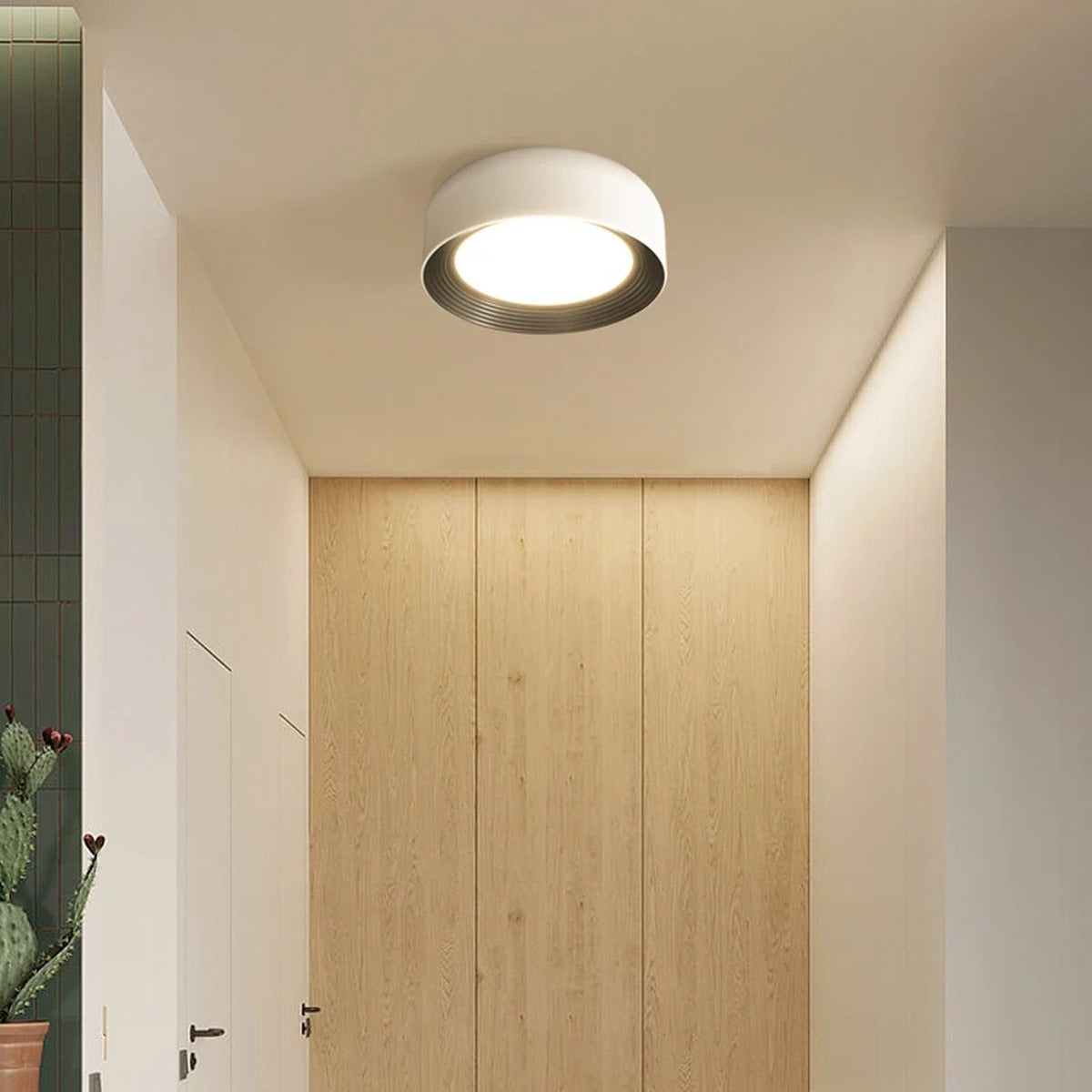 Deep Drum LED Flush Ceiling Light – Gvrinth – Lifestyle View 2