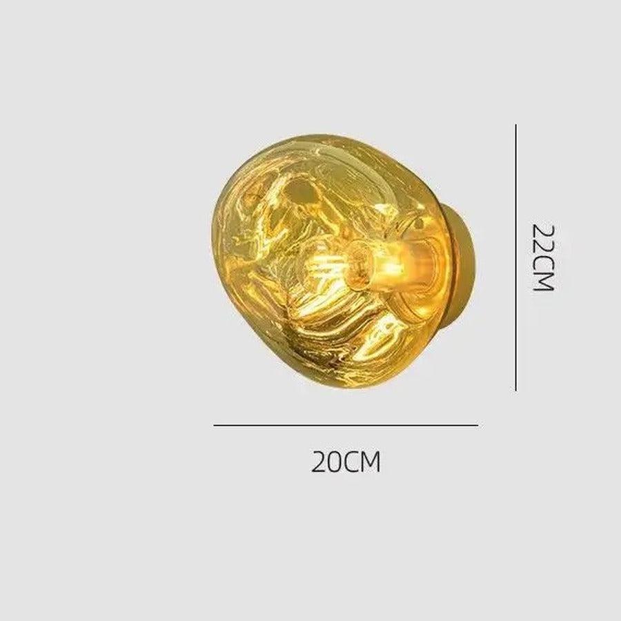 Sculptural Molten-Form Wall Sconce Varodrix – Small, Gold