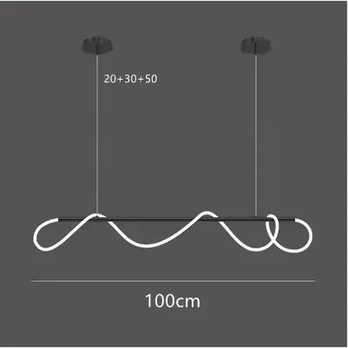 Ribbon Curl LED Ring Chandelier – Yelrix – Product Detail 6