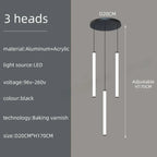 Slim LED Cylinder Tube Pendant Cluster – Graviton – Product Detail 8
