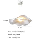 Sculptural Pleated Fabric Pendant – Dominaire – Double-Layer Pendant Ø60cm Dimensions