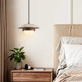 Petravo Travertine Dome Pendant - Bedside Lifestyle View