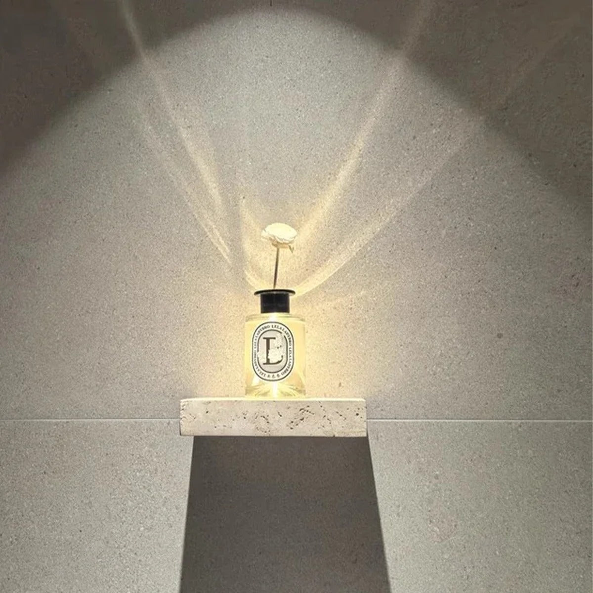 Travertine Stone Uplighter Wall Sconce – Nalvoria – Product Detail 5