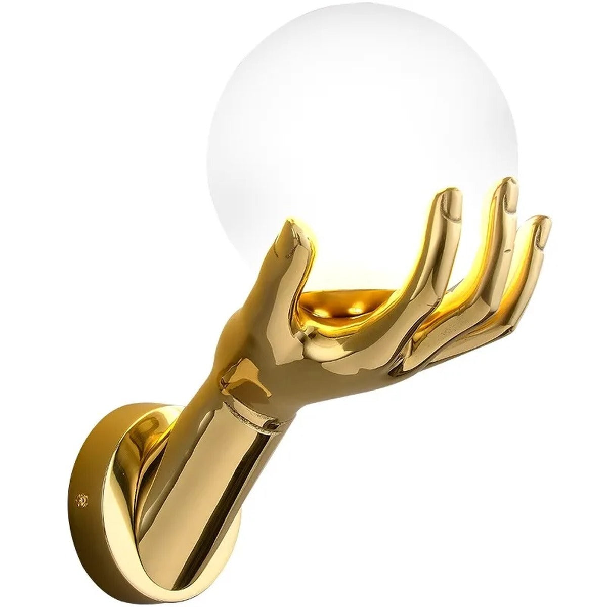 Gold Hand Moon Globe Wall Sconce – Velantro – Product Detail 6