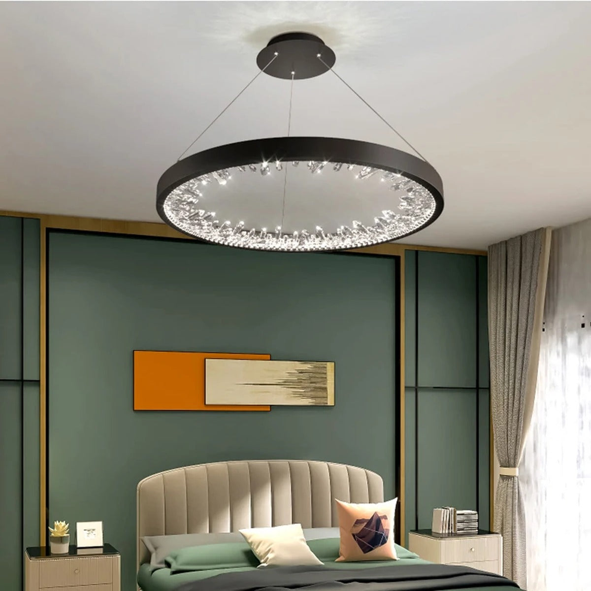 Multi-Ring Crystal Fringe Chandelier – Mevorath – Product Detail 5