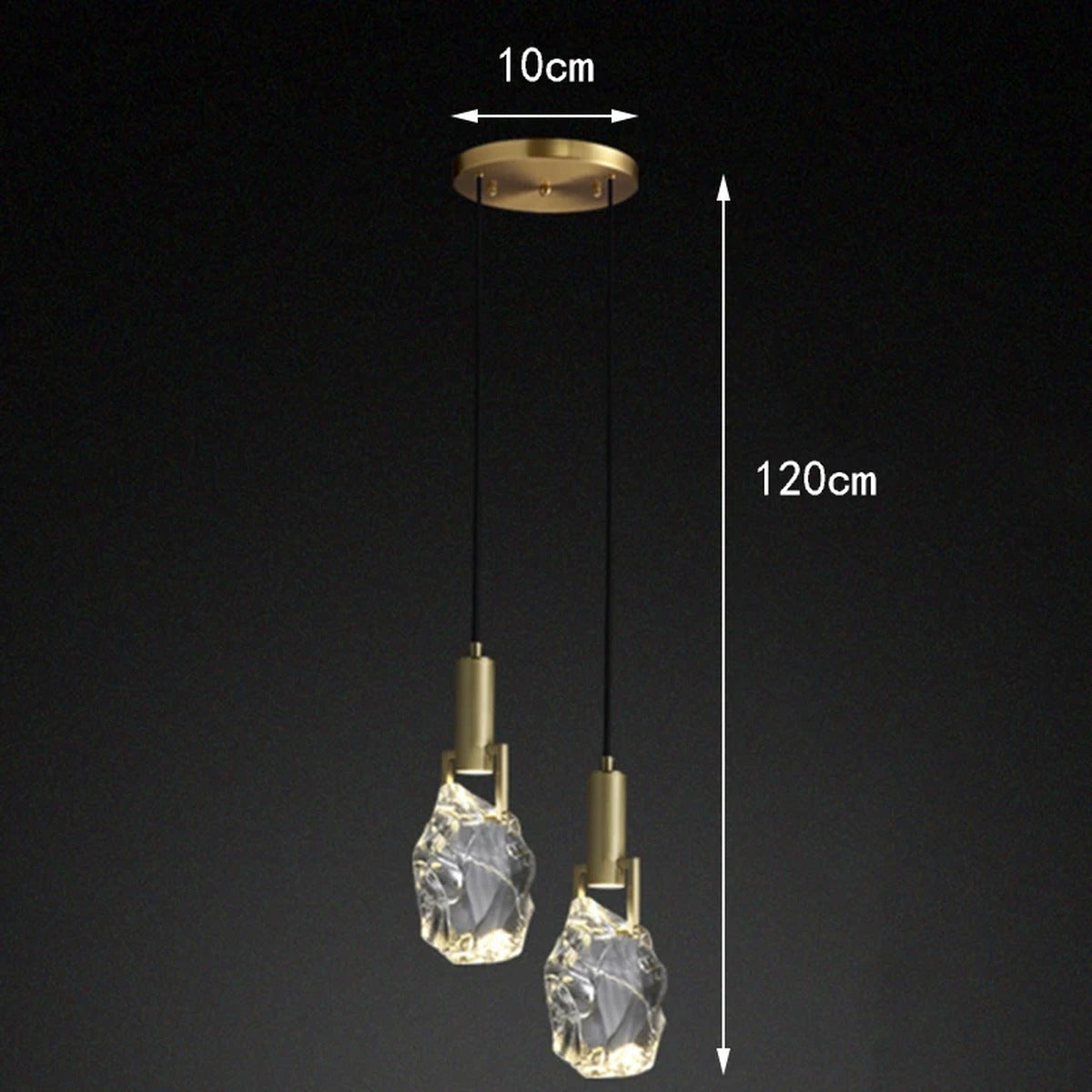 Raw Crystal Rock Pendant Light – Barlux – Product Detail 8