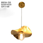 Hammered Copper Lotus-Leaf Pendant Light Aelindor