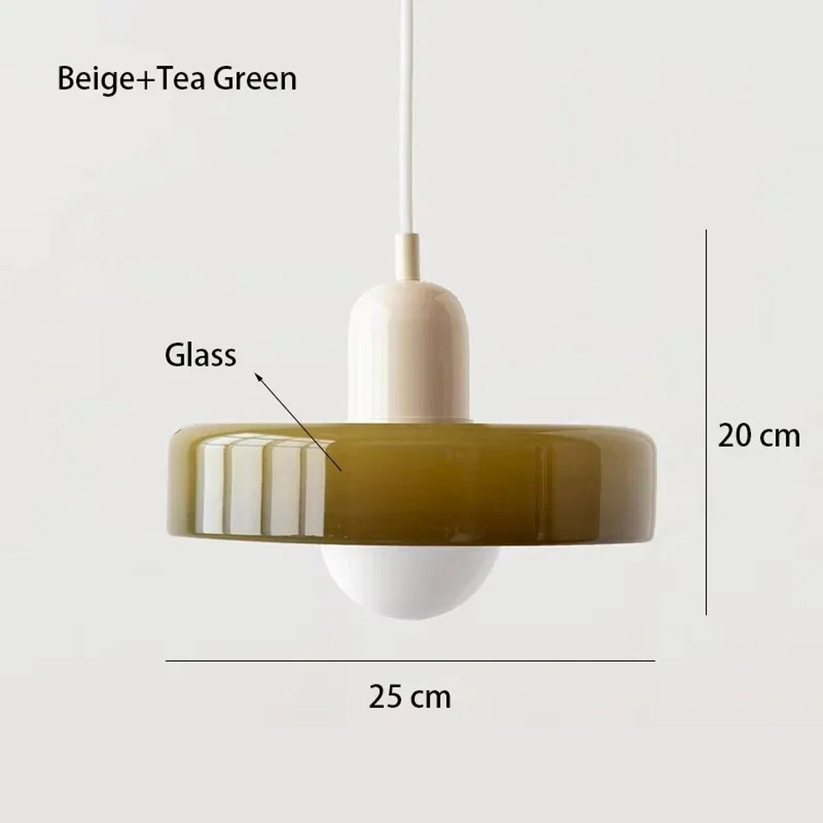 Solren Pendant Light — Beige & Tea Green