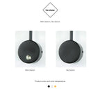 Pivoting Aluminum Disc Wall Sconce Alerion – With Switch vs No Switch base comparison