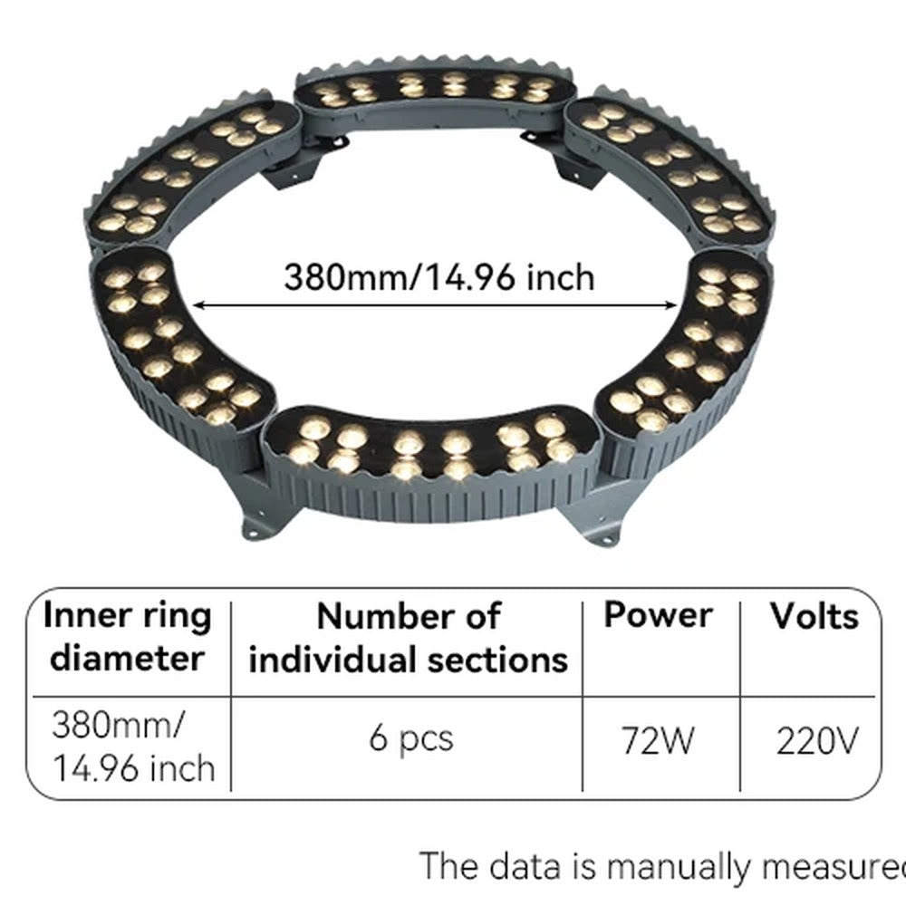 Modular Aluminum Tree Ring Uplight Anevox – 380mm Diameter, 6 Sections, 72W