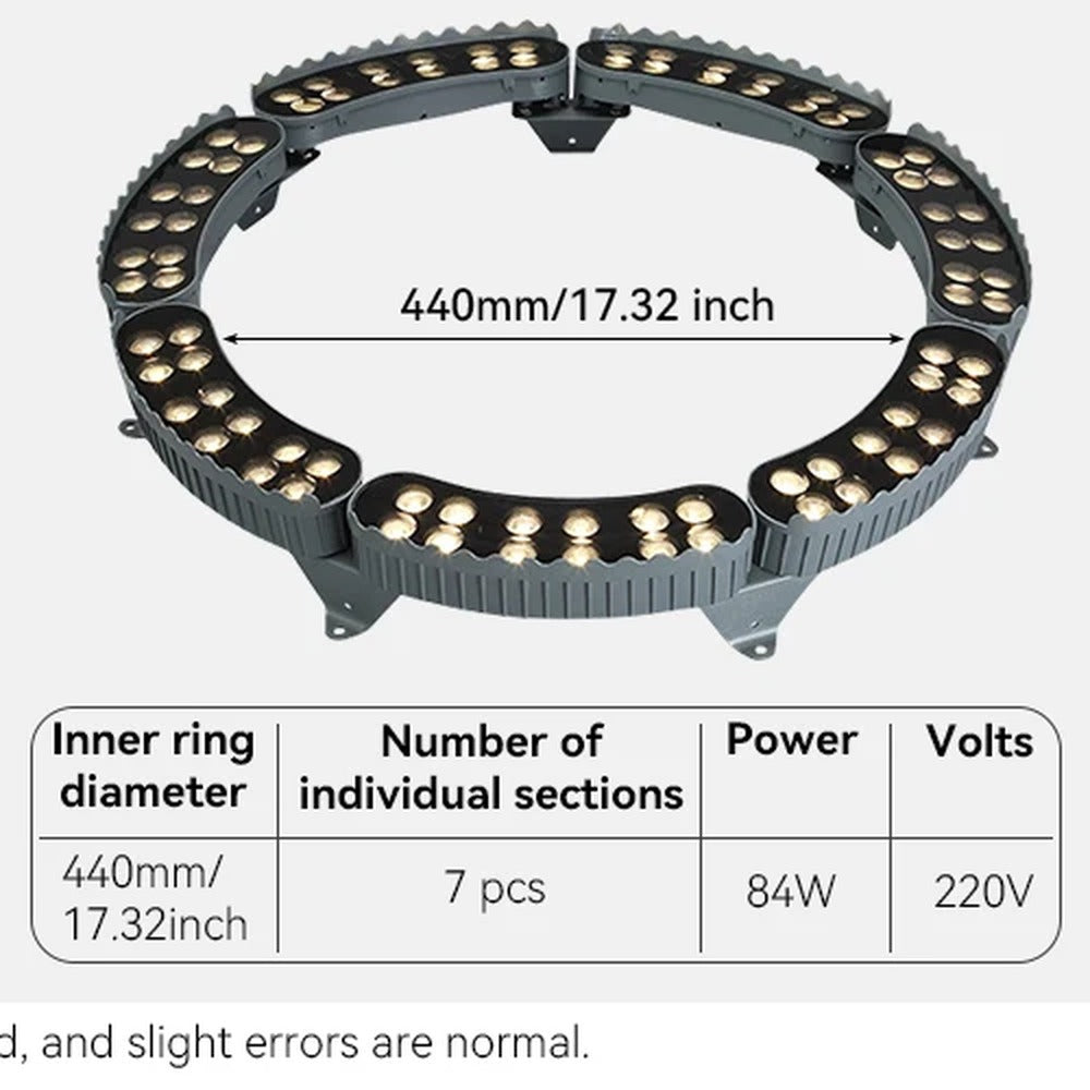 Modular Aluminum Tree Ring Uplight Anevox – 440mm Diameter, 7 Sections, 84W