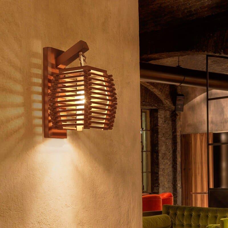 Handwoven Rattan Wall Sconce Galvon – Hero Shot