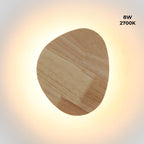 Sculptural Solid Wood Oval Wall Sconce Galion – Warm White 3000K Light