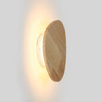 Sculptural Solid Wood Oval Wall Sconce Galion – Warm White 3000K Light