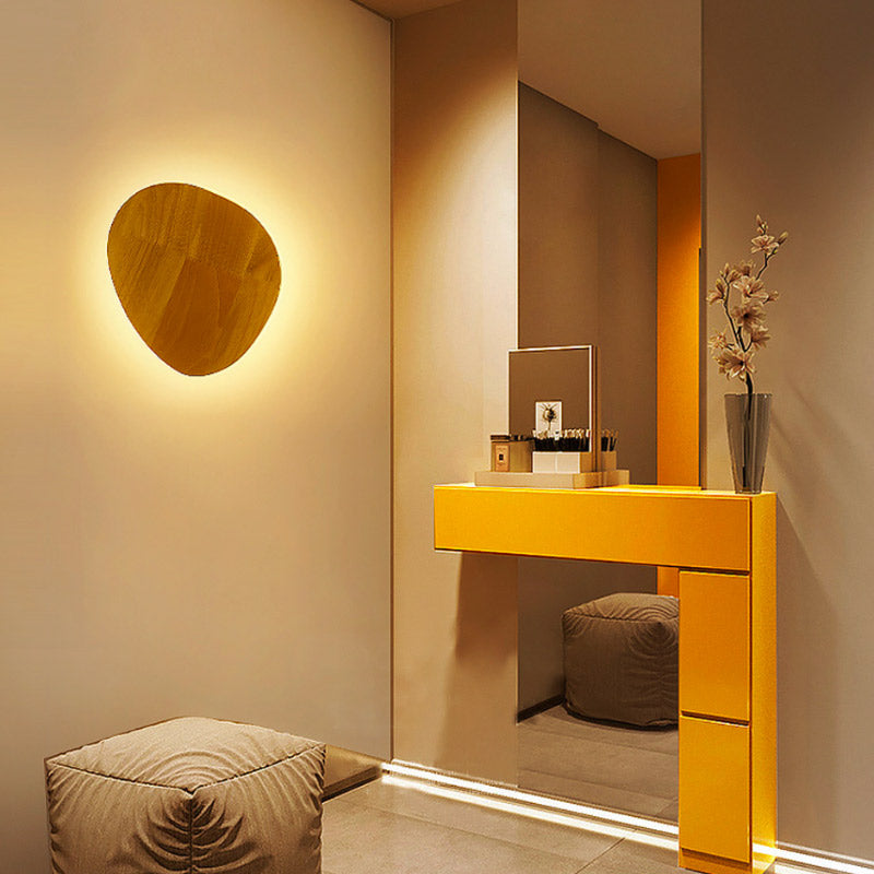 Sculptural Solid Wood Oval Wall Sconce Galion – Hero Shot
