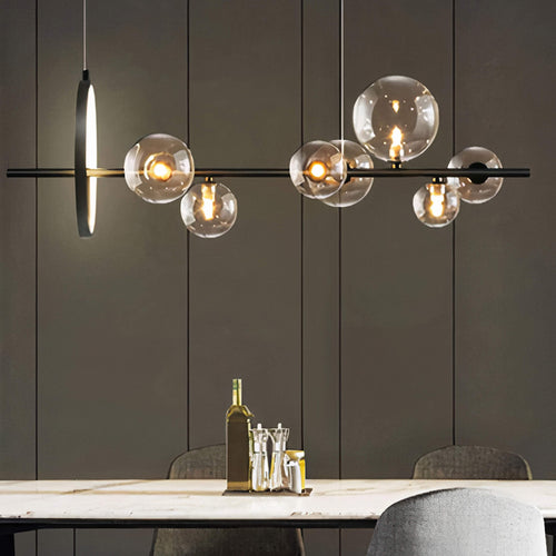 Architectural Glass Linear Chandelier Delvaux – Hero Shot