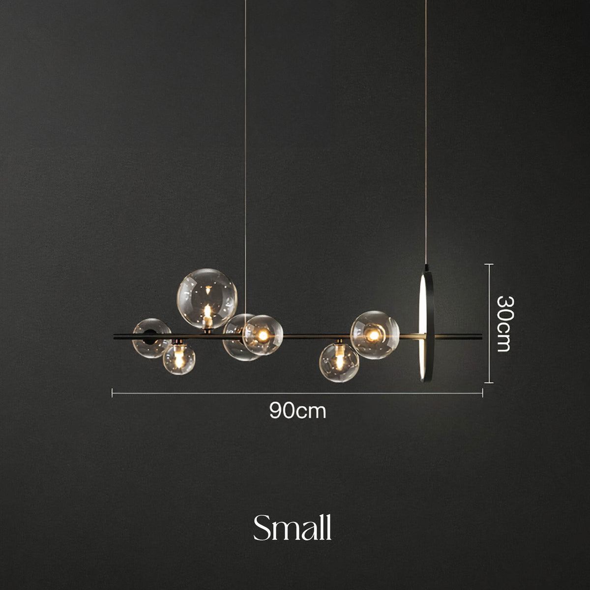 Architectural Glass Linear Chandelier Delvaux – Lifestyle View 3