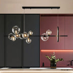 Architectural Glass Linear Chandelier Delvaux – Lifestyle View 2