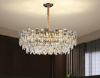 Prism-Cut Crystal Chandelier Axeliora – Round silhouette, lifestyle view