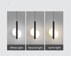 Aluminum Bar & Opal Globe Pendant Light – Axloren